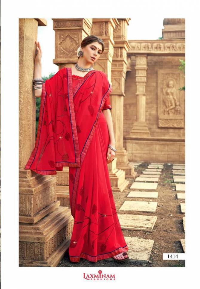 Laxminam Palki New Fancy Ethnic Wear Georgette Saree Collection